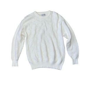 Peterborough Row Bloomingdale's Cream Textured Cotton Sweater Men’s Large